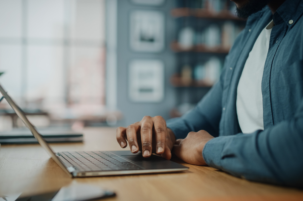 Person working at a computer