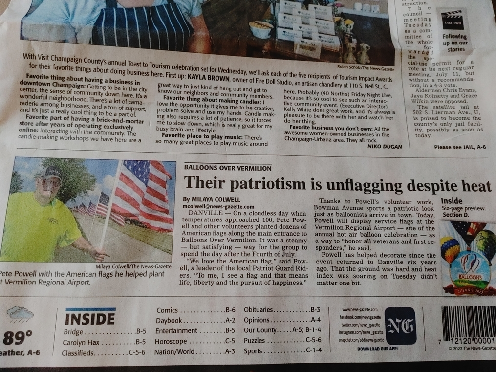 Photo of an article written by Milwaya Colwell in The Gazette